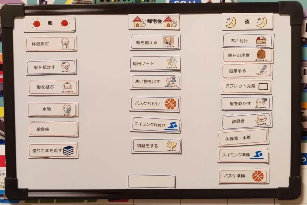 子どものタスクボード